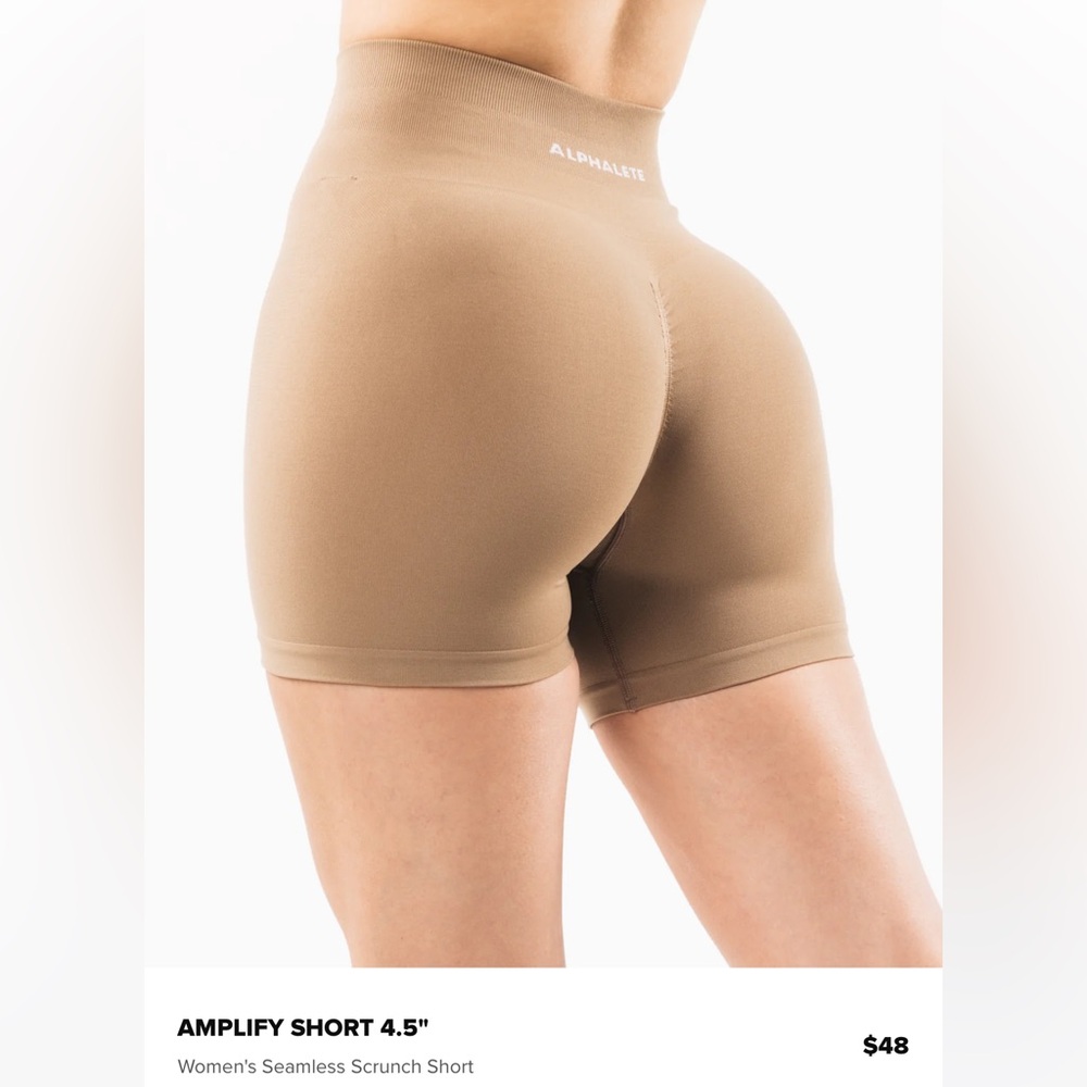 Alphalete Amplify Shorts in chai size s